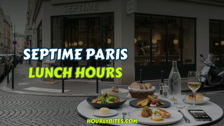 Septime Paris Lunch Hours